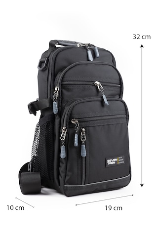 İmaks Çokgözlü İmperteks Kumaş Günlük Sırt Çapraz Göğüs El Ve Omuz Çantası Unisex Siyah Body Bag 927 Siyah - Gri