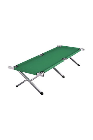 General Home Katlanır Kampet Şezlong Taşıma Çantalı, 190 Cm Dayanıklı Kamp Yatağı, Portatif Kampet Yeşil