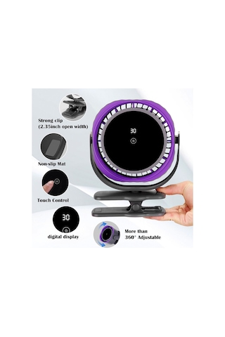 Taşınabilir Dijital Mini Fan Sıkıştırmalı Şarj Edilebilir Fanı Masa Yatak Bağlanabilir Soğutucu Fan