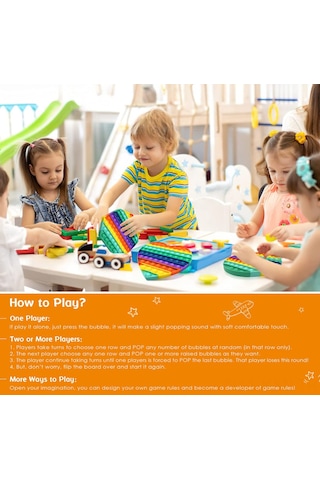 Kosona Çocuklar İçin Eğitici Ve Eğlenceli Yüksek Kaliteli Silikon Patlatma Oyuncağı - Renkli Ve Güvenli