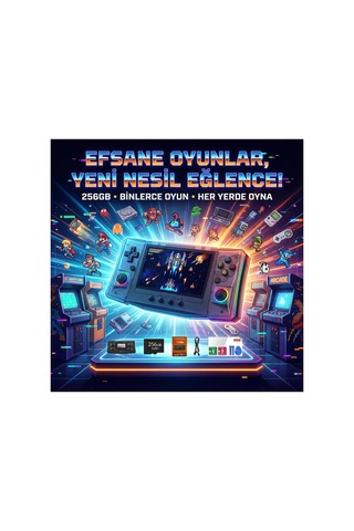 Retro Arcade R50 Arkos 2.0 +50.000 Oyunlu El Konsolu 256 Gb