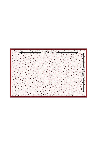 Nazzain Lavanta Zemin Üzerine Geometrik Desenli Bağlamalı Yırtmaçlı Pareo Plaj Eteği Bikini Üstü Plaj Giyim Yazlık Beachwear 150x95 Cm Kırmızı