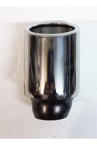 60 Mm. Paslanmaz Krom İçi Boş Önü Kesik Yuvarlak Tekli Egzoz Eksoz Ucu