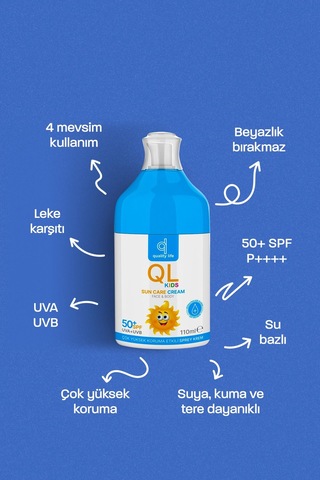 Ql Bebek Güneş Kremi 50+ Spf 110 Ml Çok Yüksek Koruma Çocuk Güneş Kremi