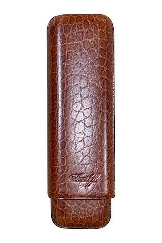 Davidoff Croco Deri Puro Kılıfı Churchill Taba 2li 46ring
