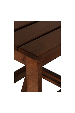 Refilya Masif Ahşap Katlanır Merdiven Tabure Ceviz