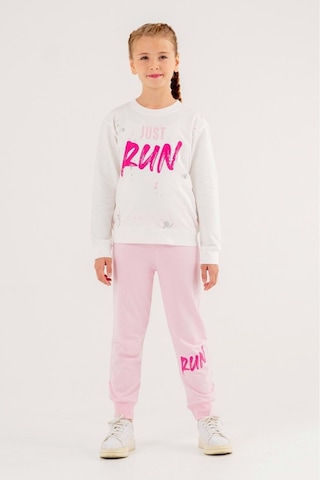 Run Baskılı 2 Ip Mevsimlik Kız-erkek Takım - Coppa -ekru-pembe - 3 Yaş Çok Renkli