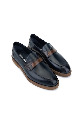 Tamer Tanca Erkek Hakiki Deri Lacivert Loafer Ayakkabı 1171 295-01 Erk Ayk Y26 Lacı/khv/taba Dr