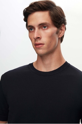 Twn Slim Fit Lacivert Düz Örgü T-shirt 5ef060638904m 101