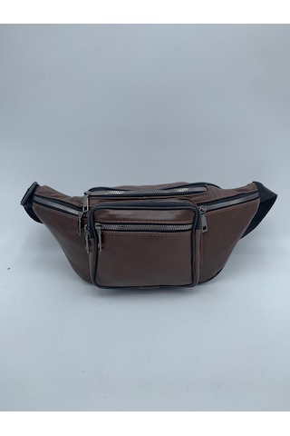 Nahitatyana Unisex Kahve Çok Cepli Hakiki Deri Freebag Bel Çantas Kahve - Kahve