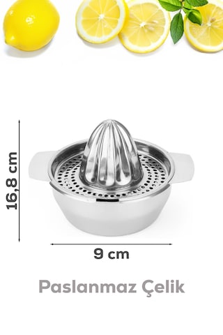 Porsima 77063 Çelik Portakal Limon Sıkacağı Limonluk Portakal Sıkacağı - 700 Ml Gümüş