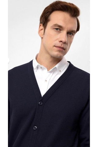 Süvari Exculusive Smart Casual Düğmeli Hırka Lacivert
