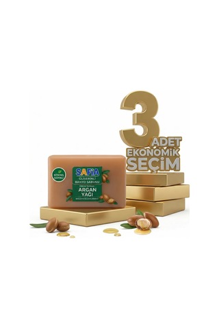 Safia Gliserinli Argan Yağlı Banyo Sabunu 3x150 Gr Argan Yağı