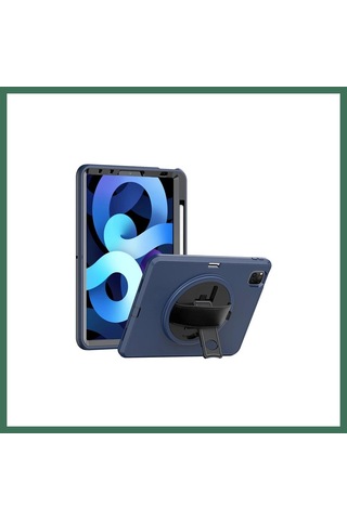 En-cag Apple iPad Uyumlu Pro 11 2018 Kılıf Hand Strap Tablet Kılıfı - Lacivert Bss