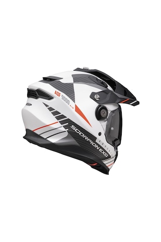 Scorpion Adf-9000 Air Feat Kapalı Motosiklet Kaskı Mat Beyaz Siyah Kırmızı Beyaz - Siyah - Kırmızı