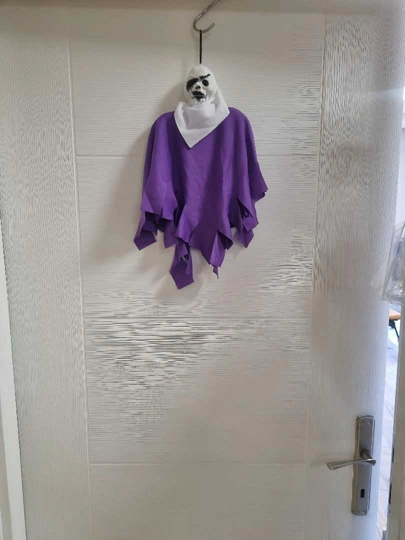 Halloween Cadılar Bayramı İskelet Çığlık Beyaz Tek Göz Korkunç Kapı Süsü Diğer