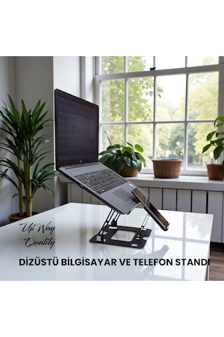 Upway Comfort Style 2 İn 1 Laptop Bilgisayar/tablet Ve Telefon Standı - Sağlam Ve Ergonomik