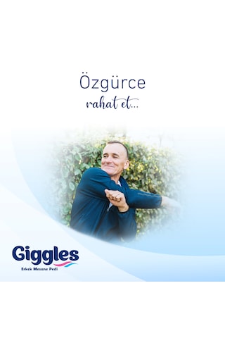 Giggles Yetişkin Erkek Mesane Pedi - L Beden - 6 Paket 120 Adet L