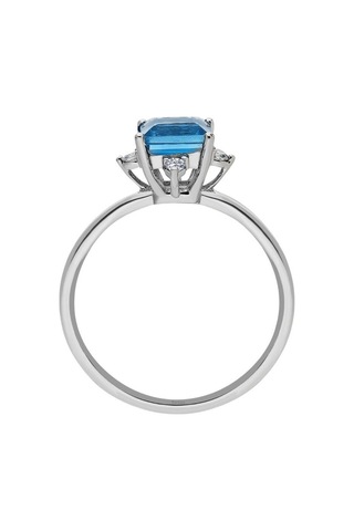 Sirius Pırlanta Ve Prenses Kesim Mavi Topaz Freyjayüzük 0823R0184