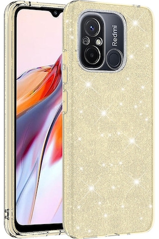Xiaomi Uyumlu Redmi 12c Kılıf Zore Parıltılı Simli Shining Silikon
