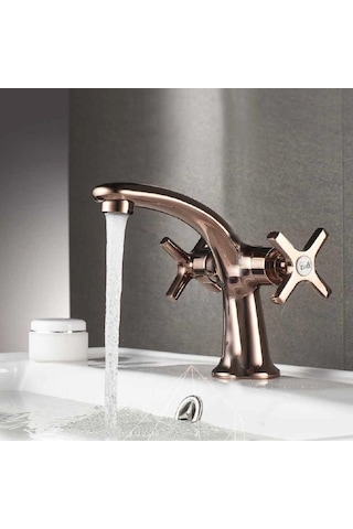 Nsk Lavabo Bataryası Trinity Çift Kollu Tek Gövde Bronz N3013124