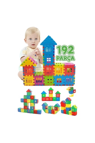 192 Parça Yapı Oyuncak Puzzle Blok 3d Tasarım Yeteneğini Geliştiren Eğlenceli Bilişsel Yapı Taşları
