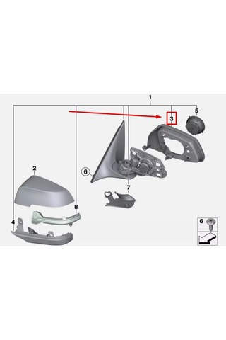 Bmw F01 F02 F10 F06 F12 F13 Uyumlu Ayna İç Kapak Sağ 51167308640