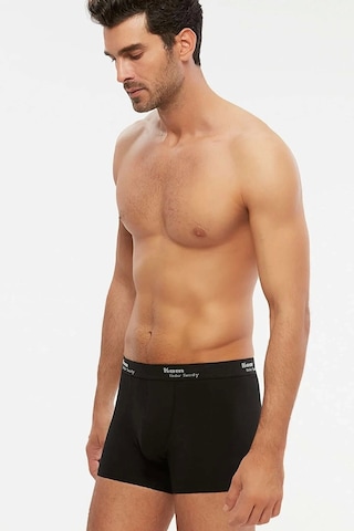 Kom Tight Pamuklu 2'Li Erkek Boxer - Siyah