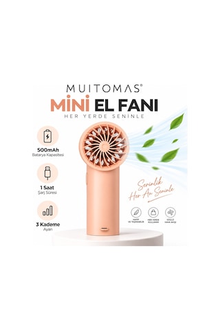 Muıtomas Mini El Fanı Şeftali
