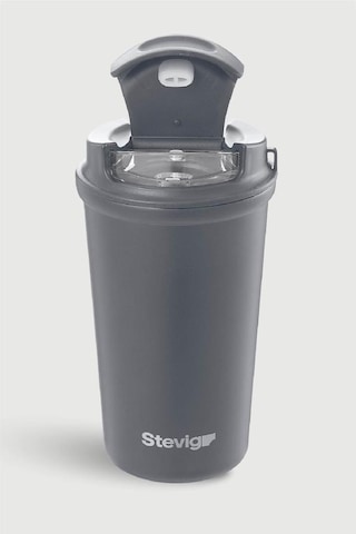 Stevig 4 Work Flip Open Coffee Mug Çelik Termos 400 Ml Grey St-251 Gri