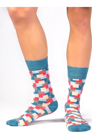 Ozzy Socks Frame Desenli Çorap Çok Renkli