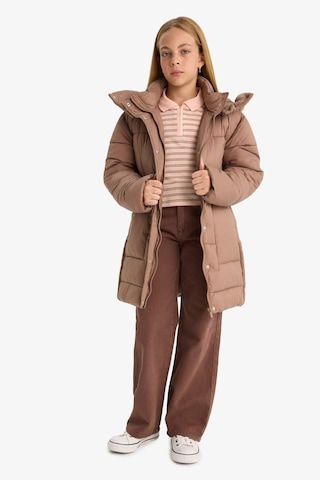 Defacto Kız Çocuk Su Geçirmez Kapüşonlu Parka F0049a825aubn266 Kahve-bn266