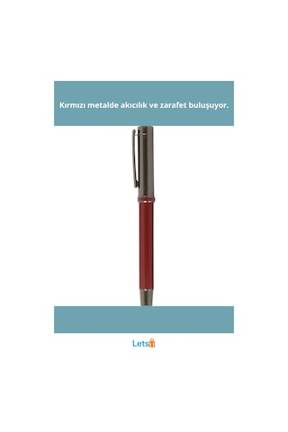 Şık Kırmızı Metal Roller Kalem Profesyonel Tasarım Çok Renkli