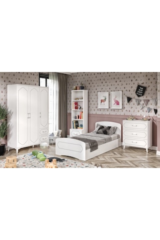 Hayal Modern Genç Odası Takımı Beyaz - 4 Parçalı Beyaz