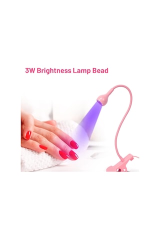 Xurunkeji 3w Led Tırnak Lambası Uv Jel Cila Kürleme Lambası Esnek Kaz Boynu Usb İle Çalışan Pembe Taşınabilir Jel Cila Kürleme Lambası