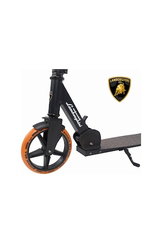 Lamborghini Lisanslı L6-200 Katlanabilir Metal Ayaklık Kaymaz Taban 2 Tekerlekli 8+ Yaş Çocuk Scooter Gri
