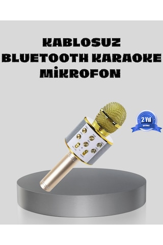 Bluetooth - 708 - Karaoke Mikrofon Şarjlı Uzun Pil Ömürlü - Csmo-tex - Çok Fonksiyonlu