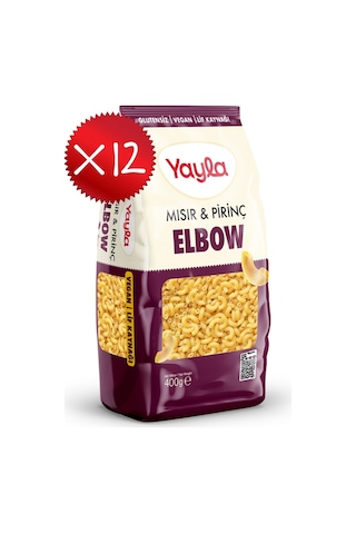 Yayla Mısır Ve Pirinç Elbow Makarna 400 G X12