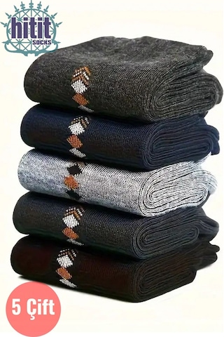 Erkek 5 Çift Casual Sıkmayan Boğazlı Terletmez Kokusuz Soket Çorap Siyah - Beyaz - Gri