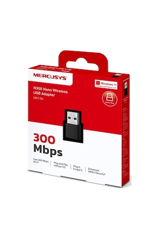 Mercusys Ma12n N300 Nano Wireless Usb Adapter
