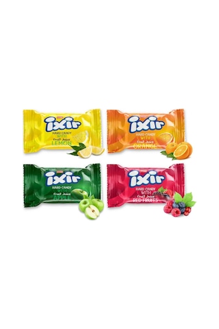 Ixir Dolgulu Meyve Sulu Sert Şeker 1000 Gram (1 Poşet)