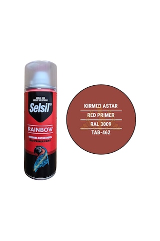 Selsil Rainbow Akrilik Sprey Astar Kırmızı 400 Ml. - Ral3009 3009