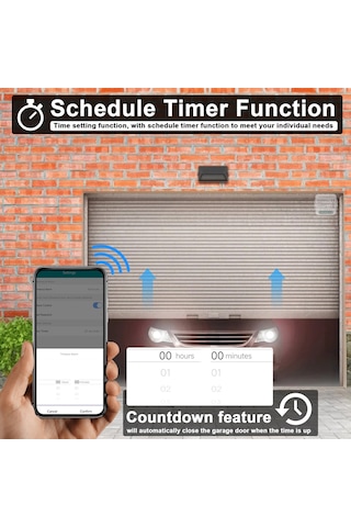 Gajeena Tuya Uyumlu Akıllı Garaj Kapısı Kontrol Cihazı, Google Home Ve Alexa İle Ses Kontrolü, Zamanlayıcı Ve Uzaktan Yönetim