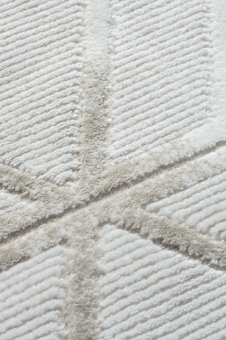 Mariesse Home Bambu Dokulu Modern Sık Dokuma Koridor Kesme Yolluk Dokuma Makine Halısı Y00595a Bej