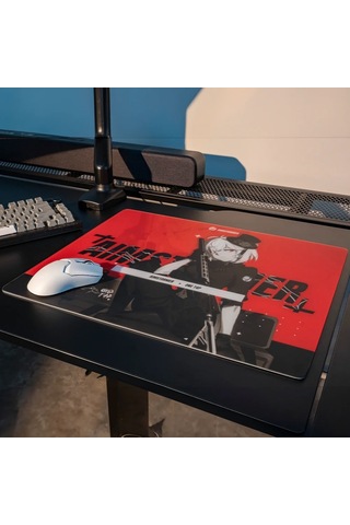 Dream Gamer Aim Stormer Thunder Glass Mousepad - Speed Yüzey Red-450 X 400 Mm