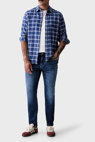 Tommy Jeans Pamuklu Slim Fit Normal Bel Dar Paça Jean Erkek Kot Pantolon Dm0dm23395 1ab Açık Mavi