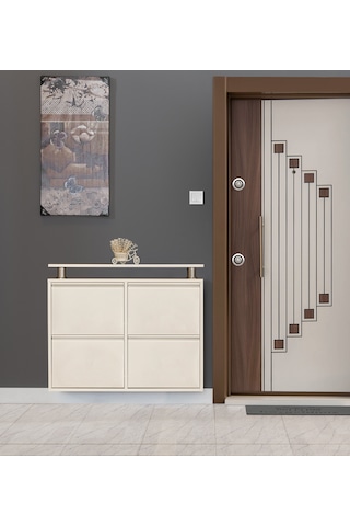 Kaser Metal 2+2'Li Metal Ayakkabılık Krem