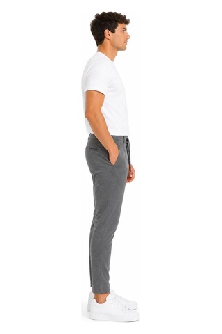 Hzr Wear Erkek Jogger Pantolon Esnek Kumaş Likralı Slim Fit Bağcıklı Antrasit