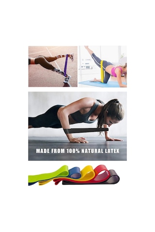 Trendpoint 5'li Farklı Dirençte Aerobik Bandı Pilates Squat Çalış