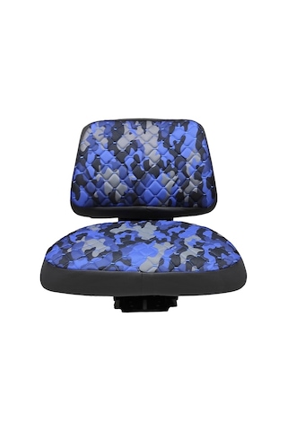 Traktör Koltuk Kılıfı - Kolçaksız -Mavi Kamuflaj -Bb-373
